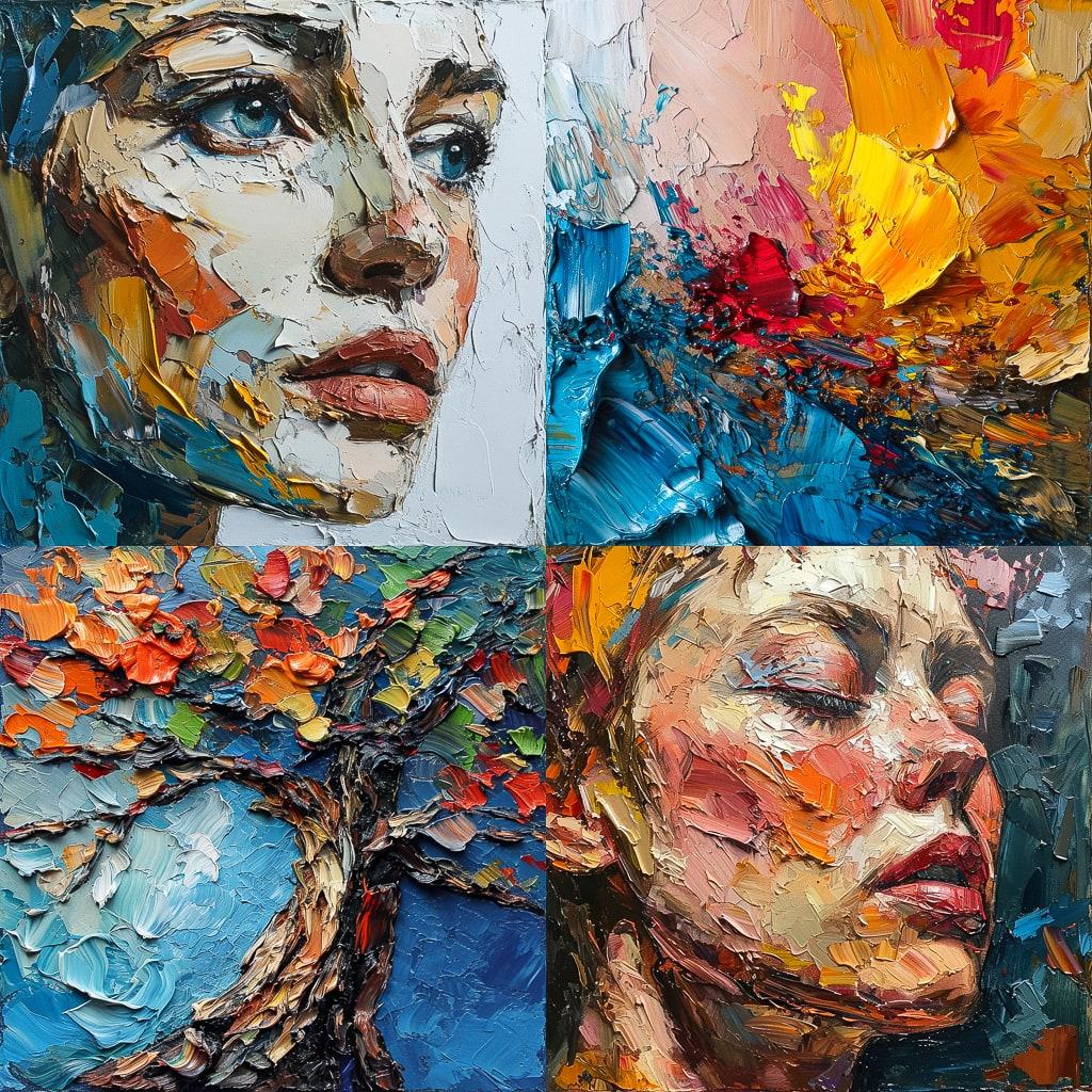 Impasto style, Midjourney V6, render 1 of 4