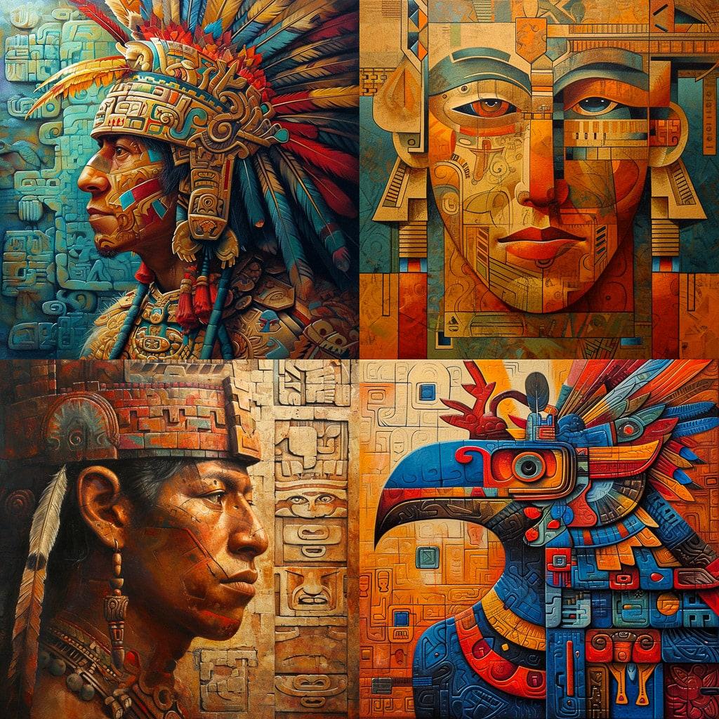 Inca art style, Midjourney V6, render 1 of 4