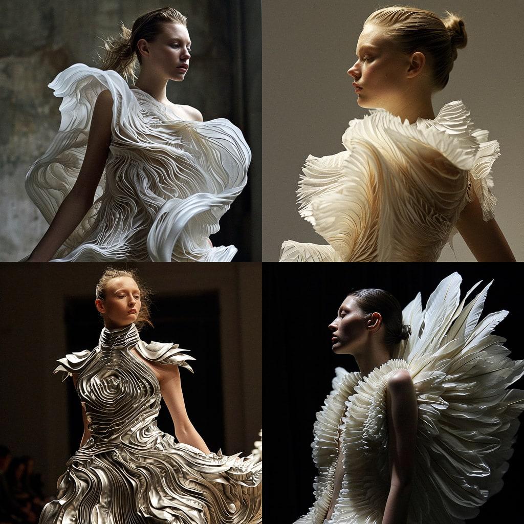 Iris van Herpen style, Midjourney V6, render 1 of 4