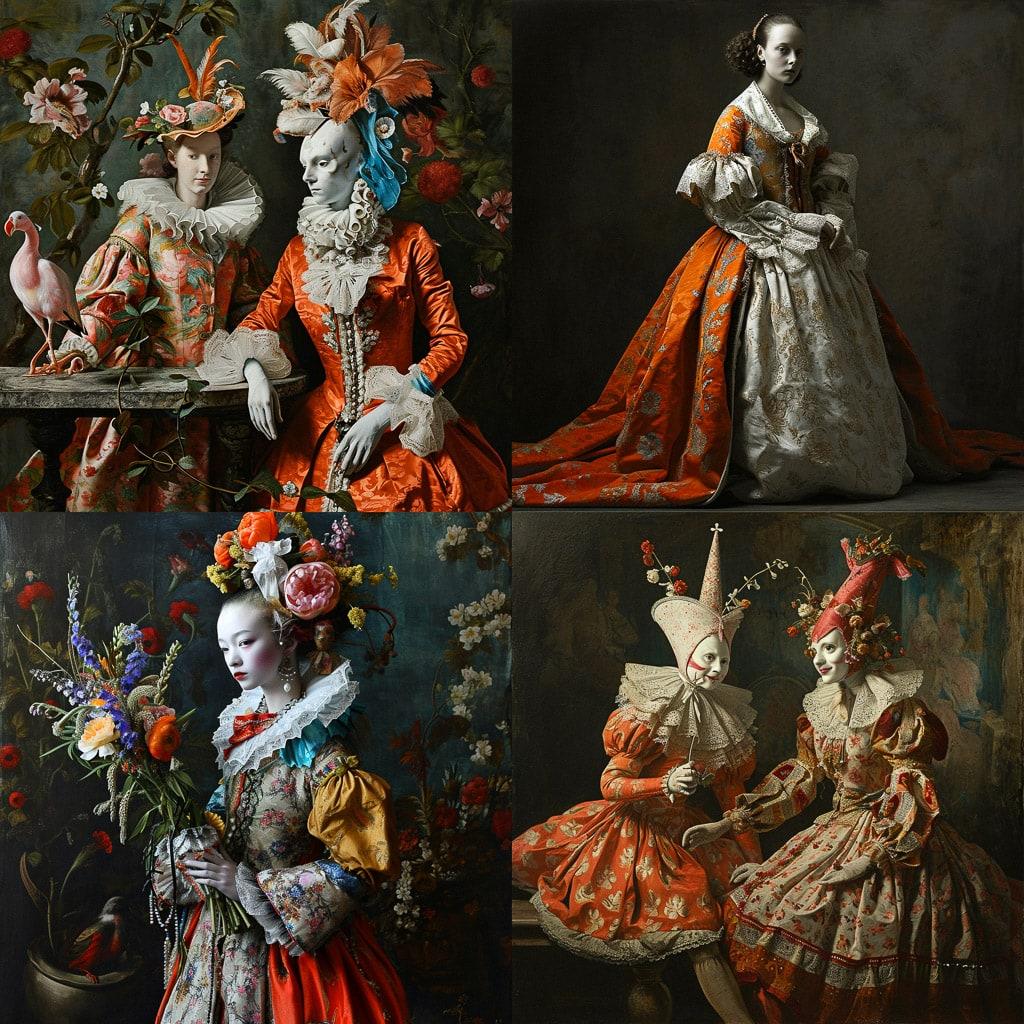 Isabelle de Borchgrave style, Midjourney V6, render 1 of 4