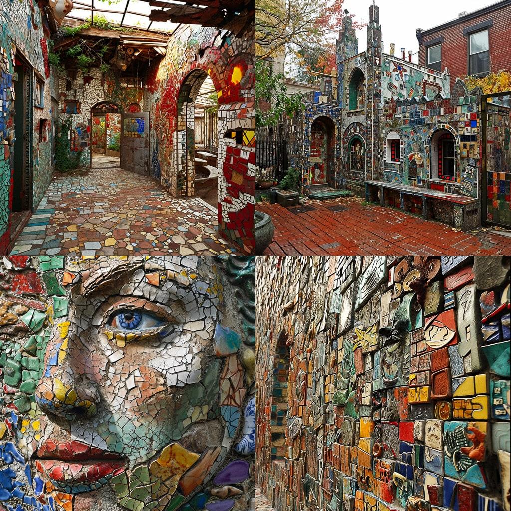 Isaiah Zagar style, Midjourney V6, render 1 of 4