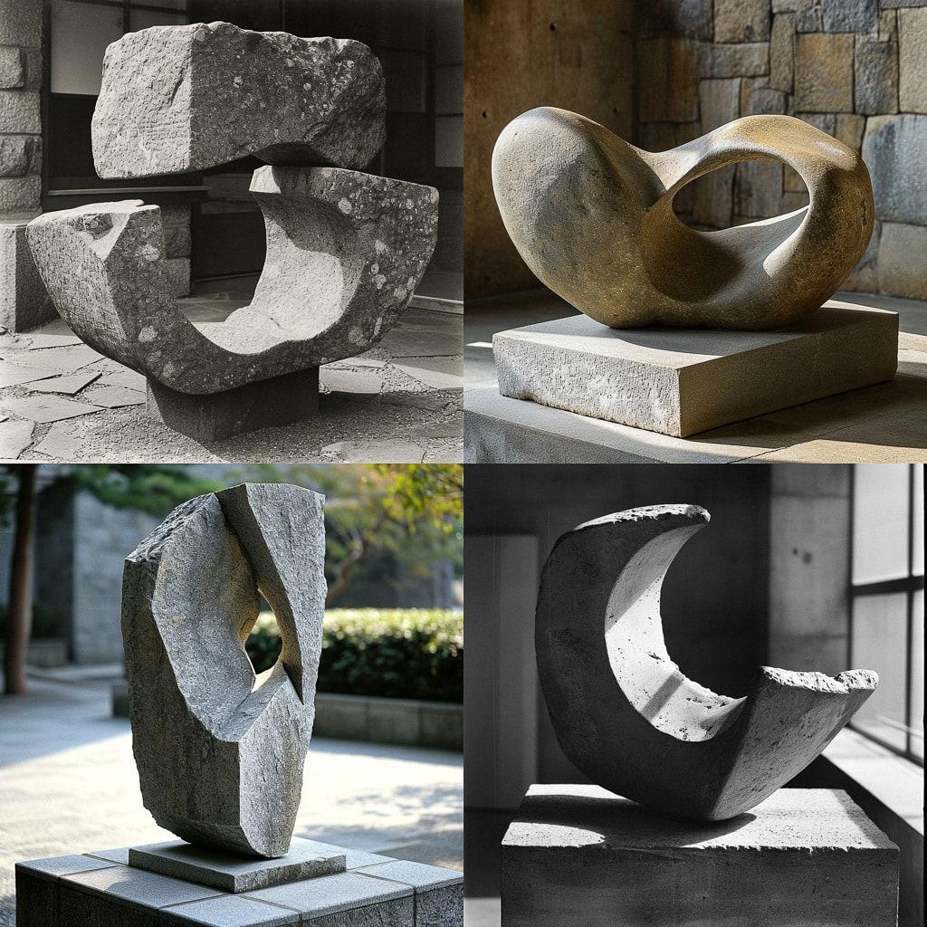 Isamu Noguchi style, Midjourney V6, render 1 of 4