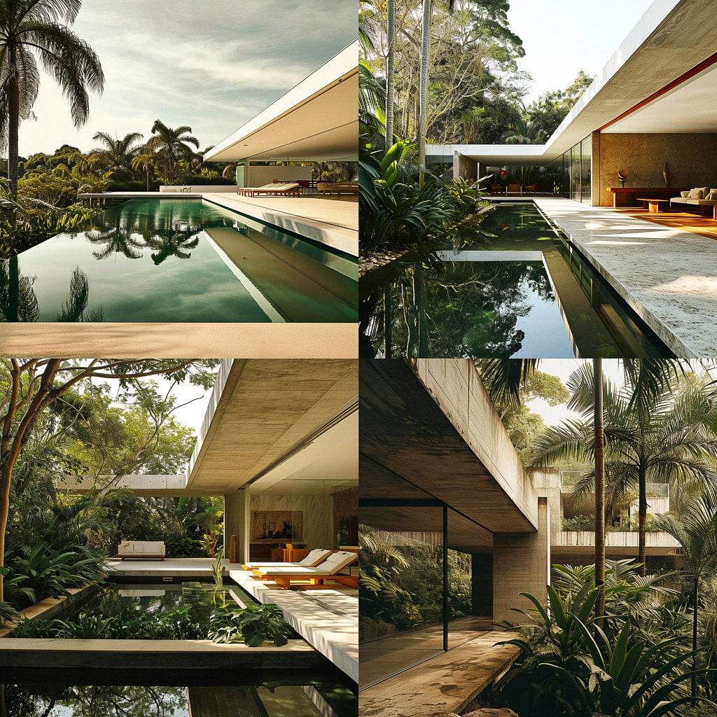 Isay Weinfeld style, Midjourney V6, render 1 of 4
