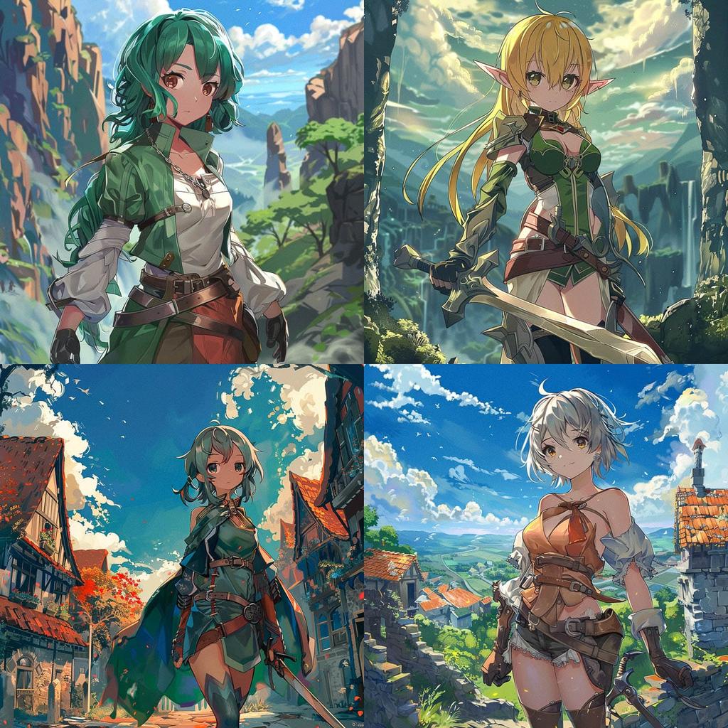Isekai anime style style, Midjourney V6, render 1 of 4