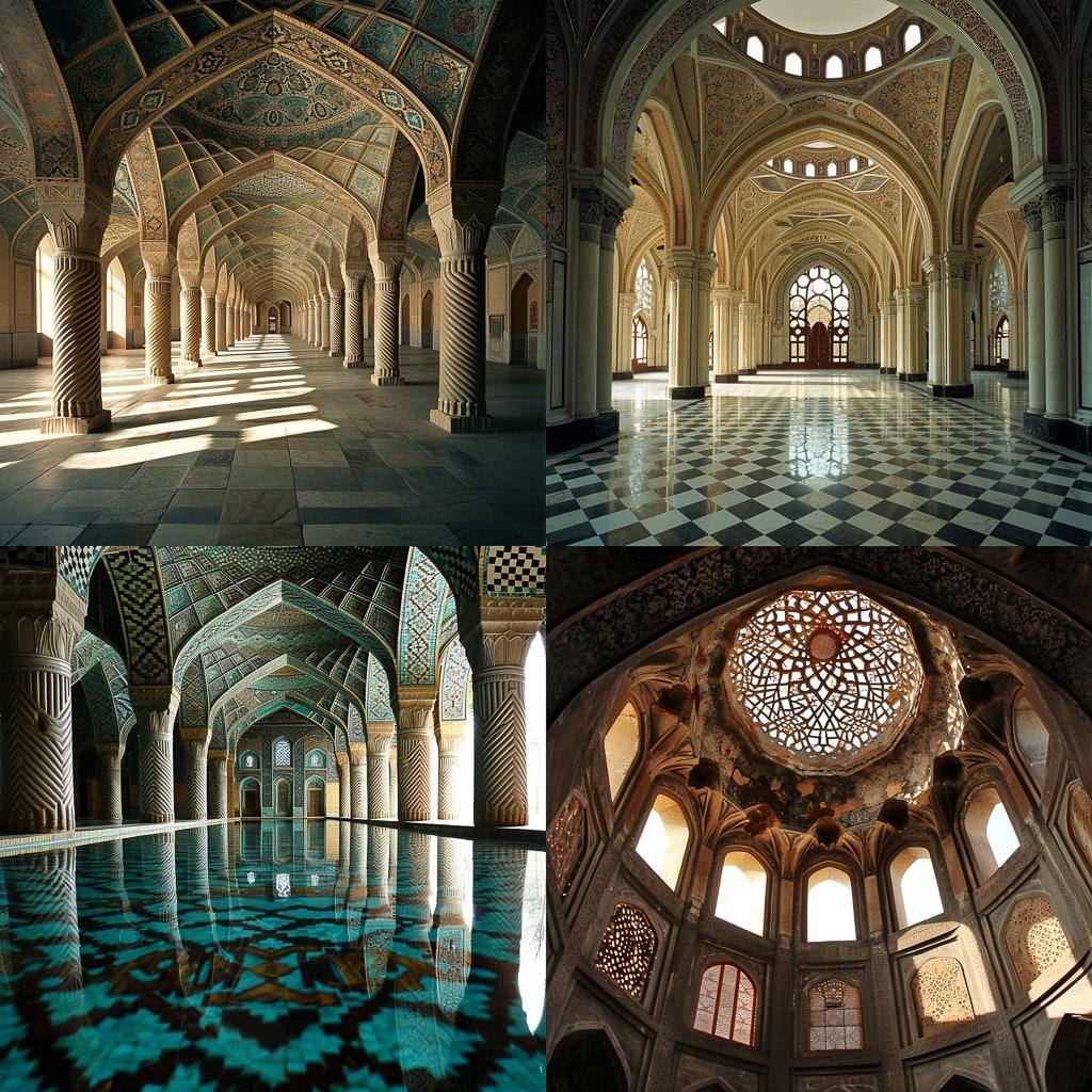 Islamic architecture style, Midjourney V6, render 1 of 4