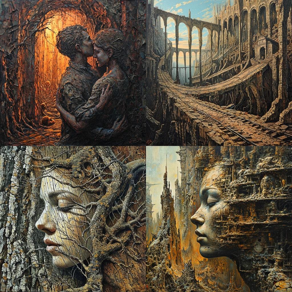 Ivan Marchuk style, Midjourney V6, render 1 of 4