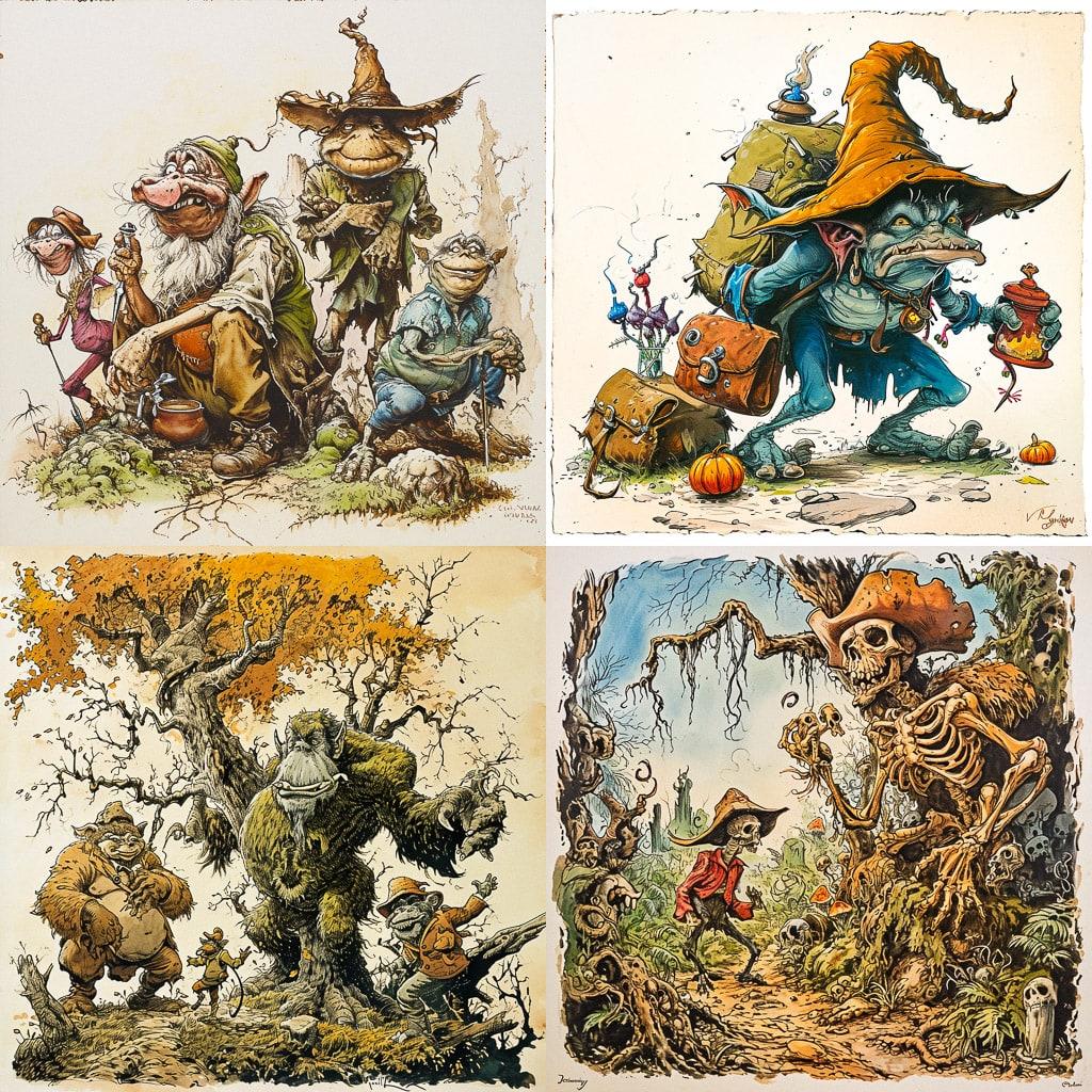 Jack Davis style, Midjourney V6, render 1 of 4