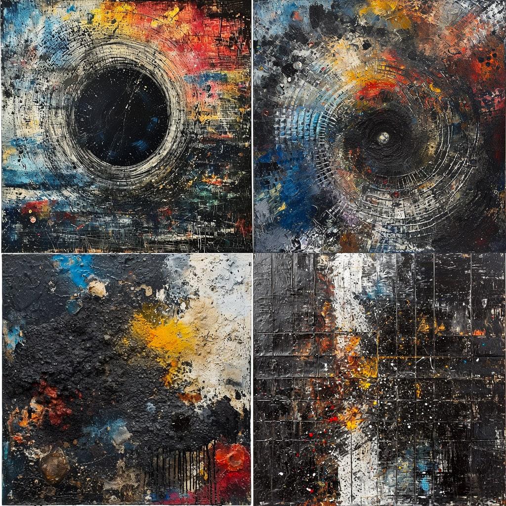 Jack Whitten style, Midjourney V6, render 1 of 4