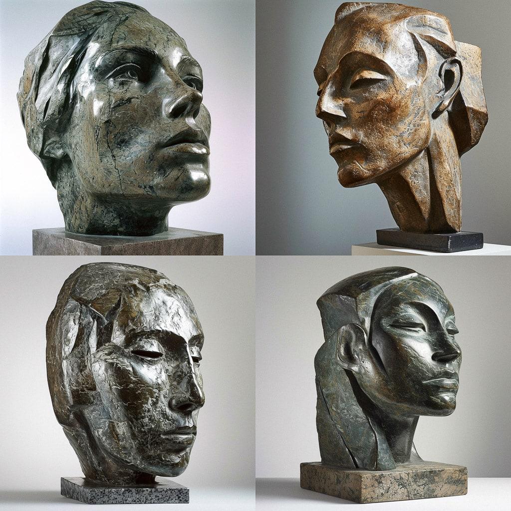 Jacob Epstein style, Midjourney V6, render 1 of 4