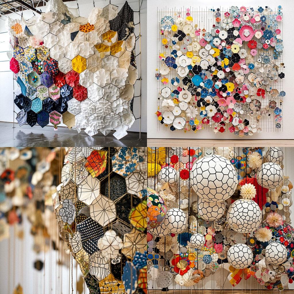 Jacob Hashimoto style, Midjourney V6, render 1 of 4