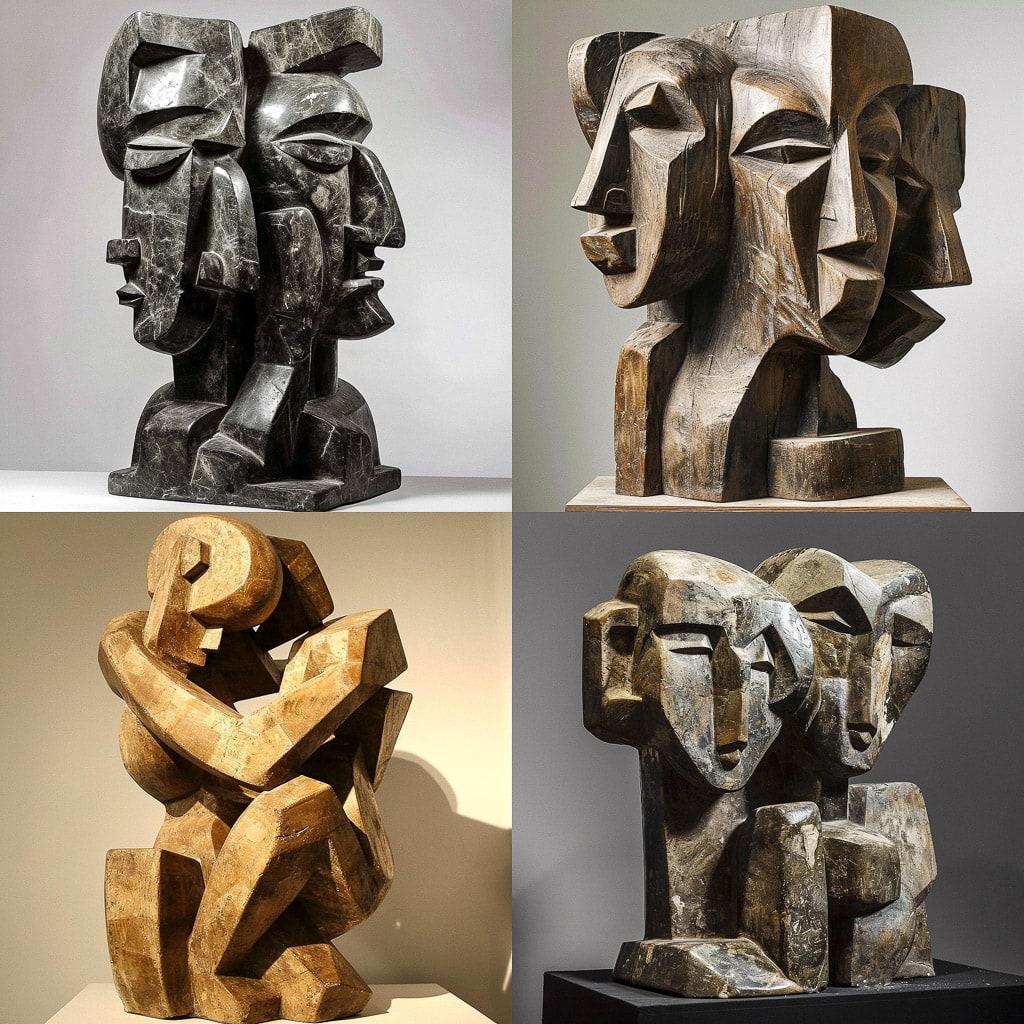 Jacques Lipchitz style, Midjourney V6, render 1 of 4