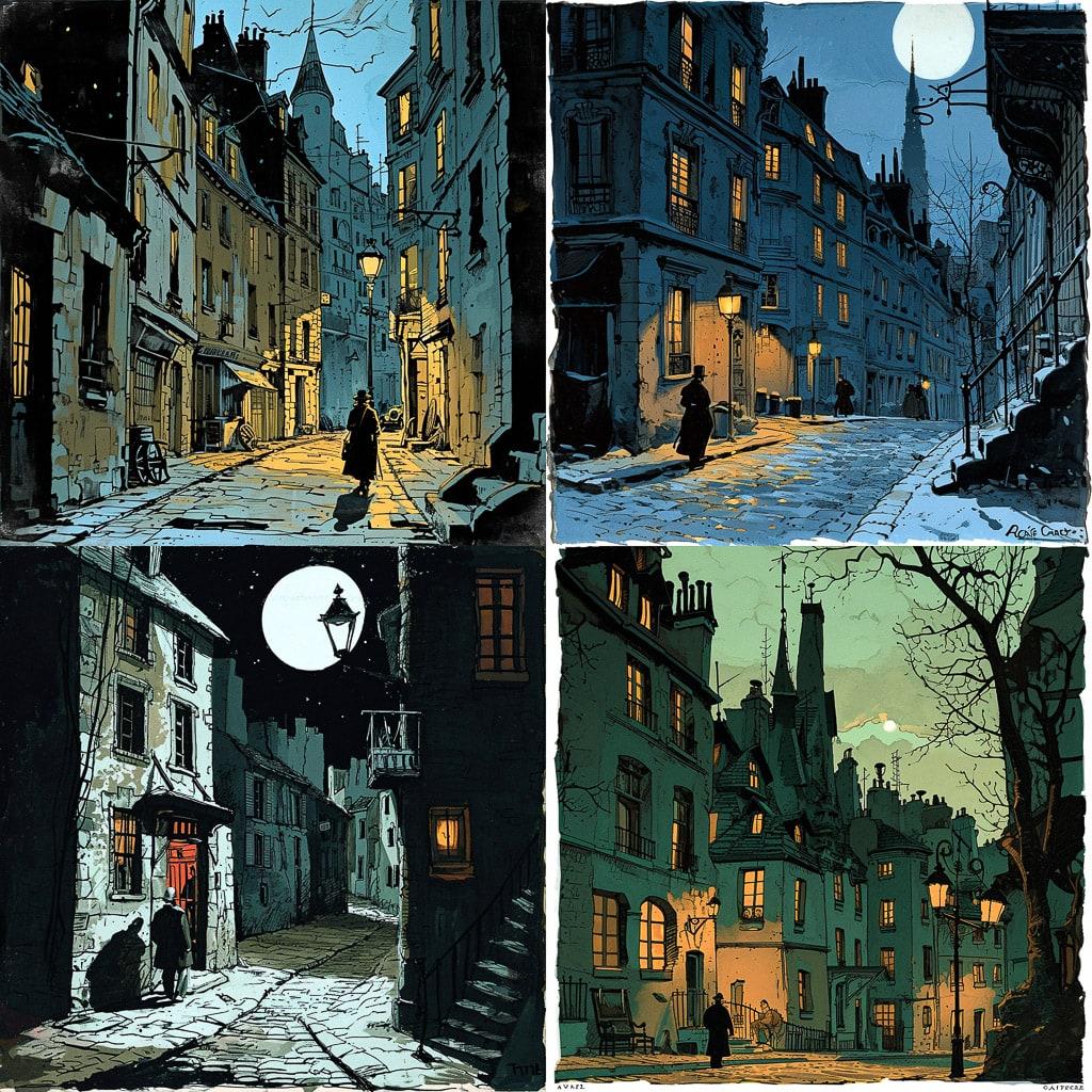 Jacques Tardi style, Midjourney V6, render 1 of 4