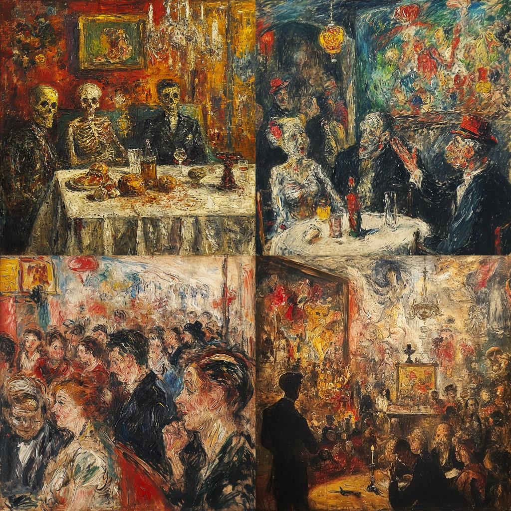 James Ensor style, Midjourney V6, render 1 of 4