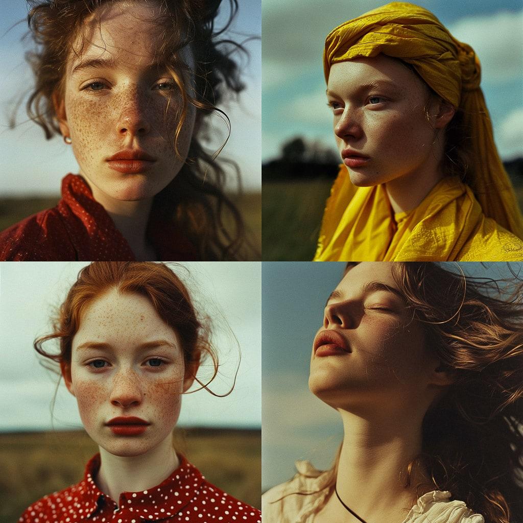 Jamie Hawkesworth style, Midjourney V6, render 1 of 4