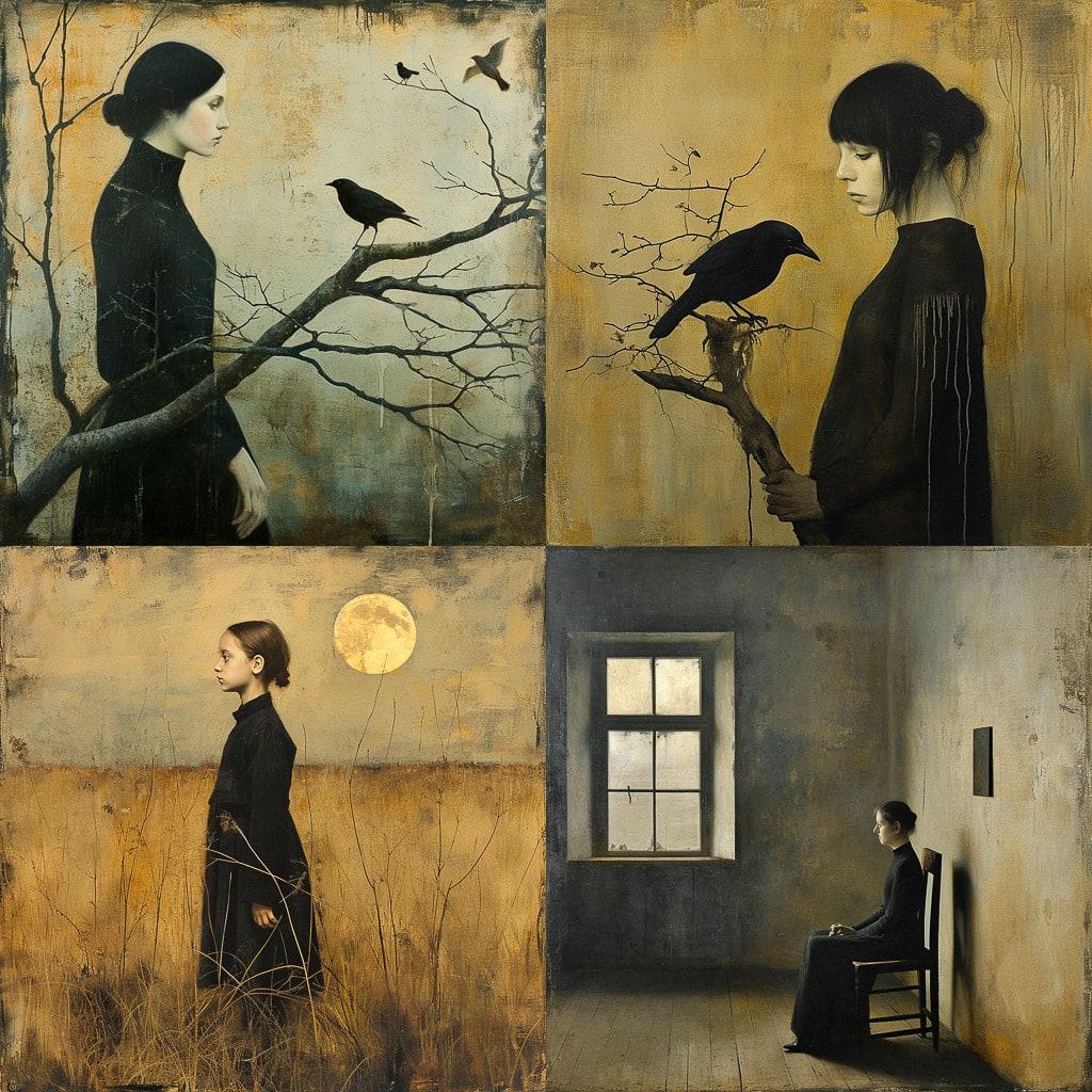 Jan Mankes style, Midjourney V6, render 1 of 4