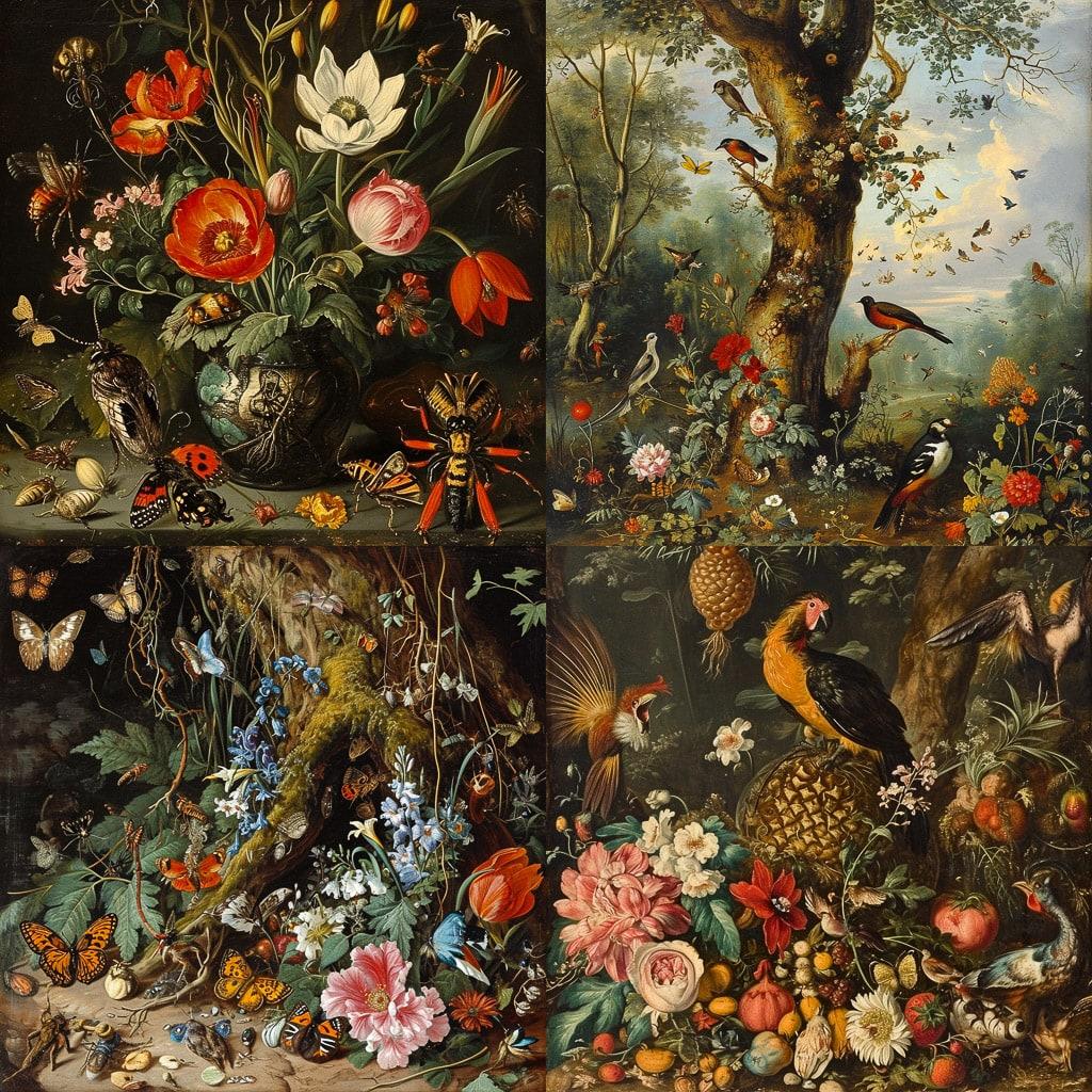 Jan van Kessel the Elder style, Midjourney V6, render 1 of 4