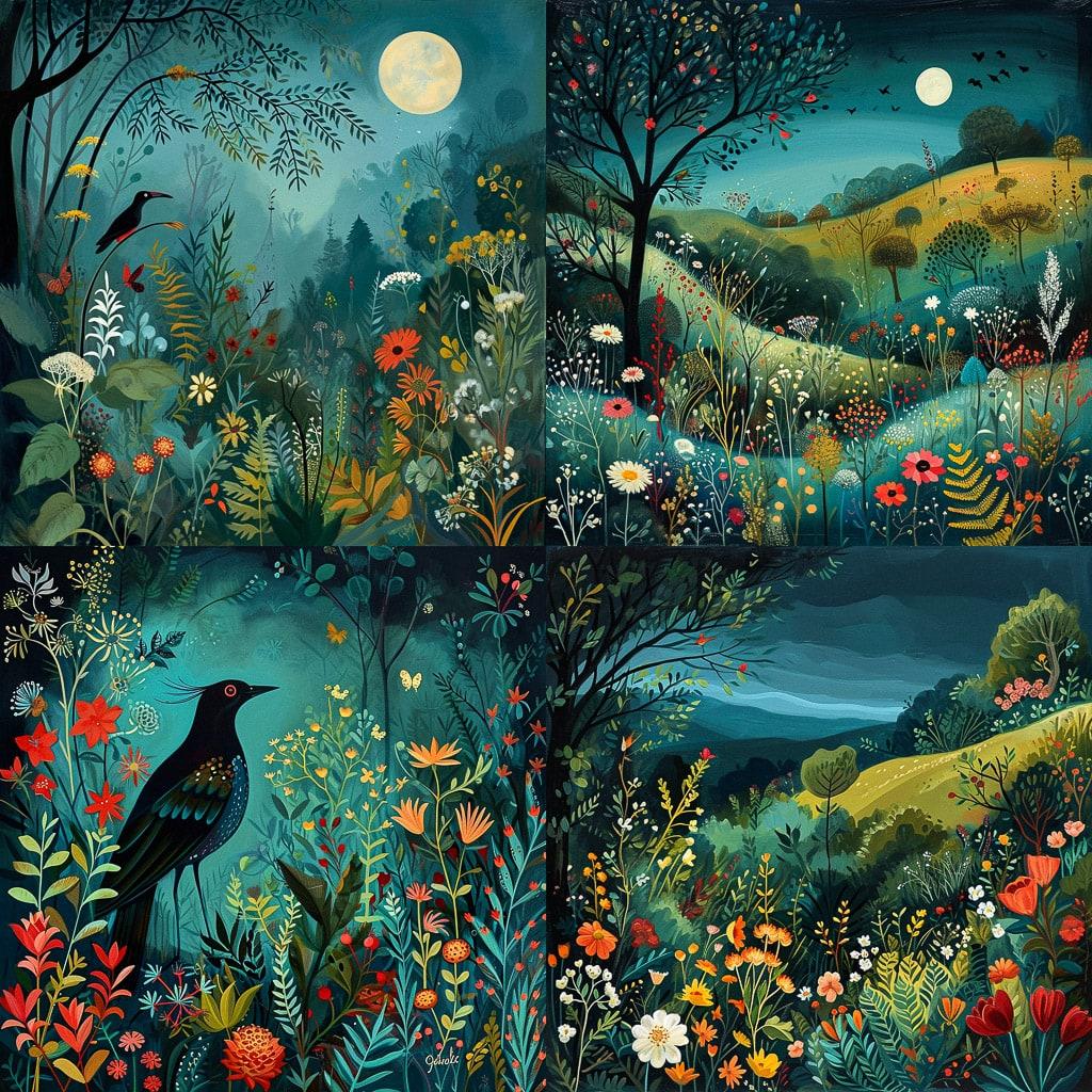 Jane Newland style, Midjourney V6, render 1 of 4
