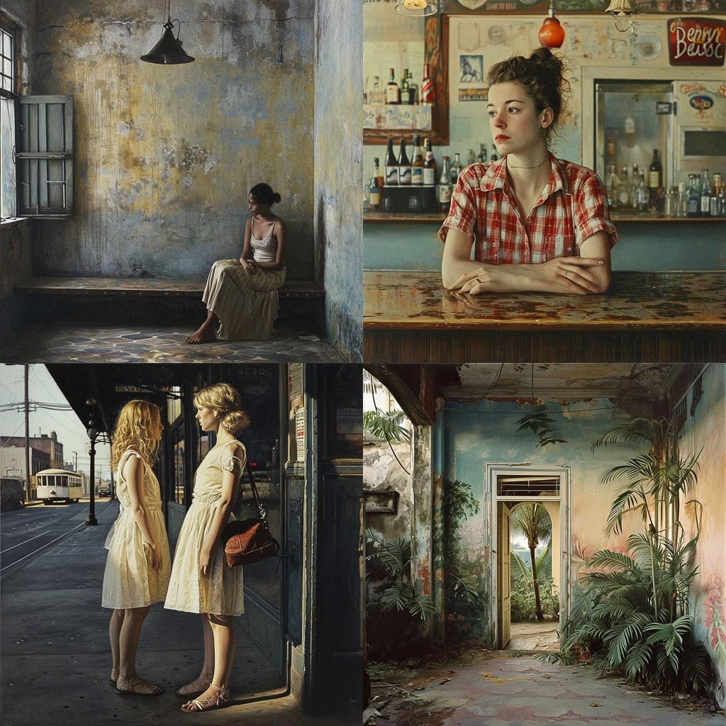 Janet Delaney style, Midjourney V6, render 1 of 4