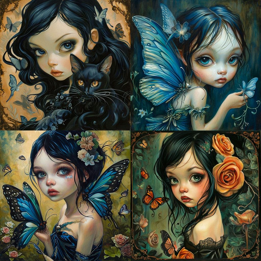Jasmine Becket-Griffith style, Midjourney V6, render 1 of 4