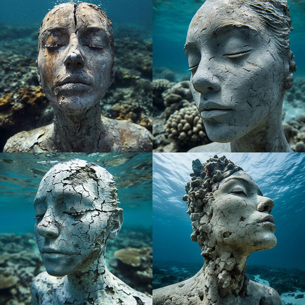 Jason deCaires Taylor style, Midjourney V6, render 1 of 4