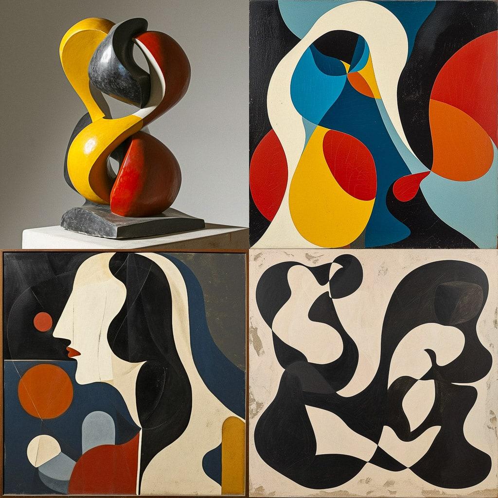 Jean Arp style, Midjourney V6, render 1 of 4