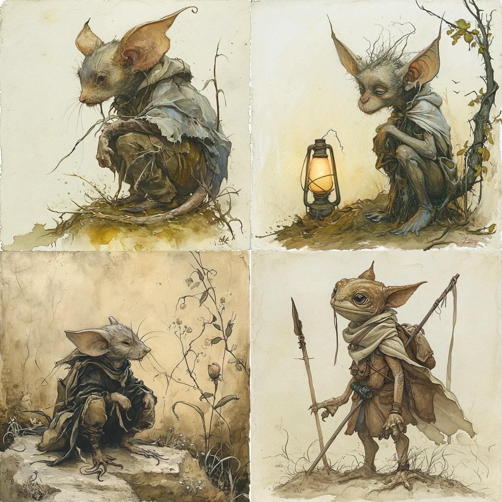 Jean-Baptiste Monge style, Midjourney V6, render 1 of 4