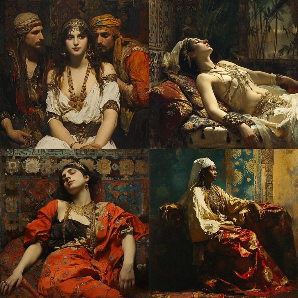 Jean-Joseph Benjamin-Constant style, Midjourney V6, render 1 of 4