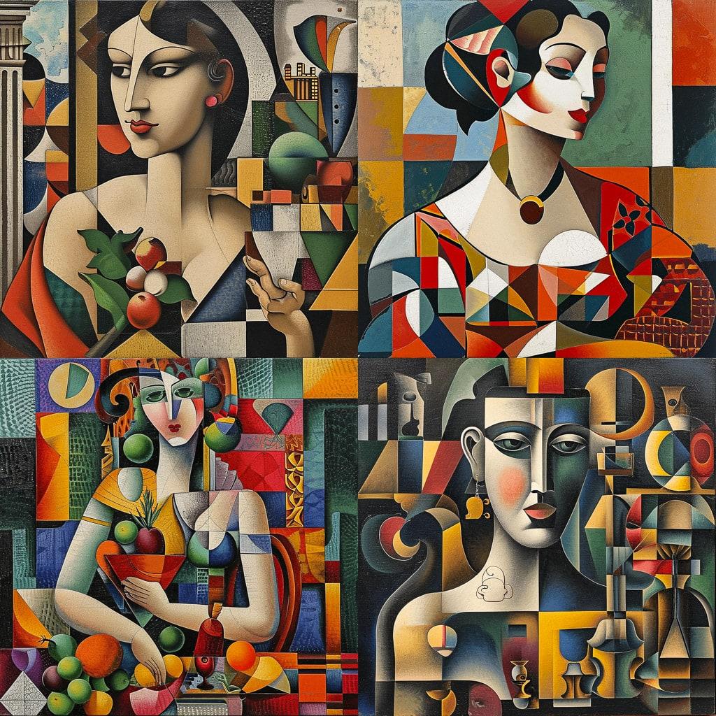 Jean Metzinger style, Midjourney V6, render 1 of 4