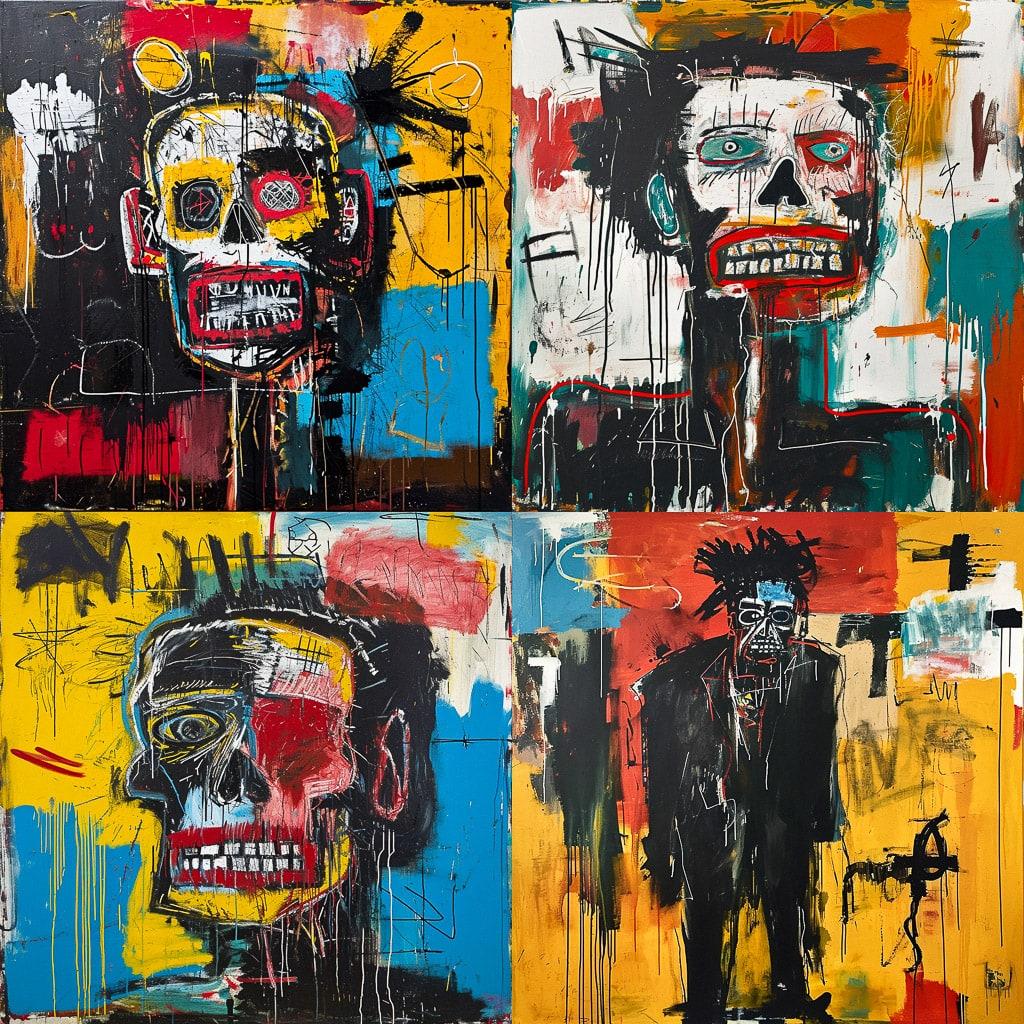 Jean-Michel Basquiat style, Midjourney V6, render 1 of 4
