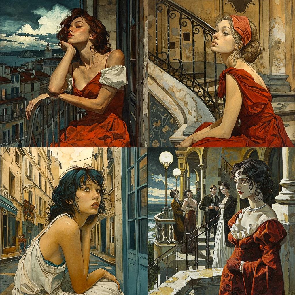 Jean-Pierre Gibrat style, Midjourney V6, render 1 of 4