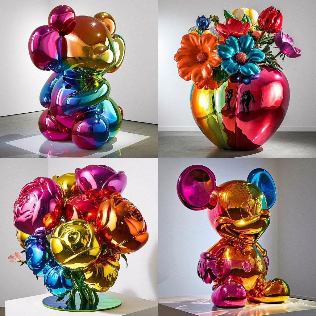 Jeff Koons style, Midjourney V6, render 1 of 4
