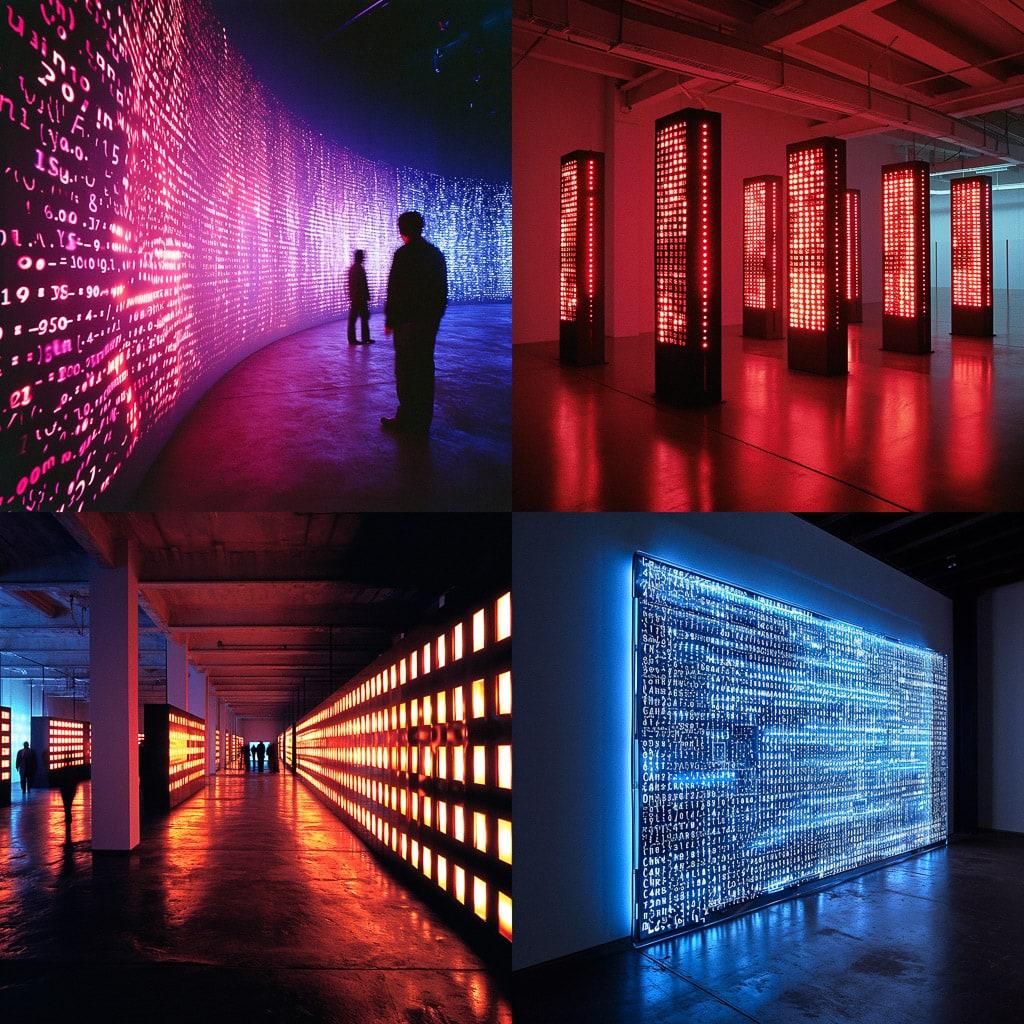 Jenny Holzer style, Midjourney V6, render 1 of 4