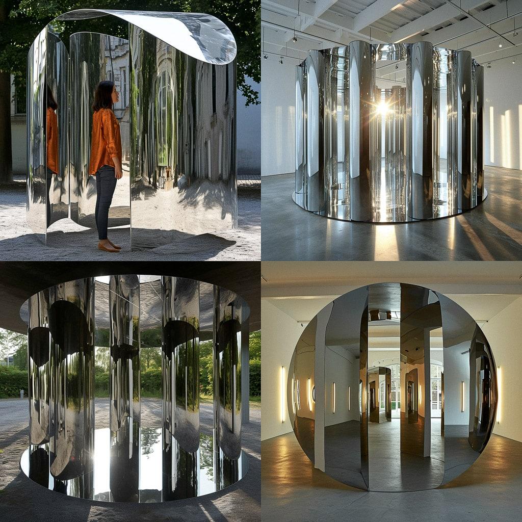Jeppe Hein style, Midjourney V6, render 1 of 4