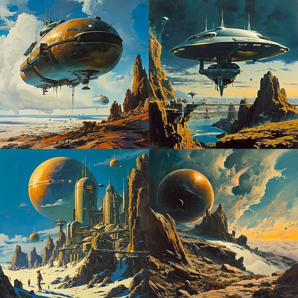 Jim Burns style, Midjourney V6, render 1 of 4