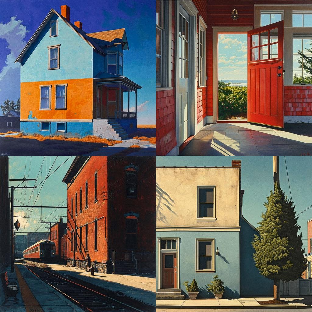 Jim Holland style, Midjourney V6, render 1 of 4