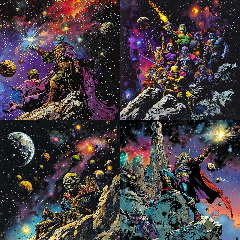 Jim Starlin style, Midjourney V6, render 1 of 4