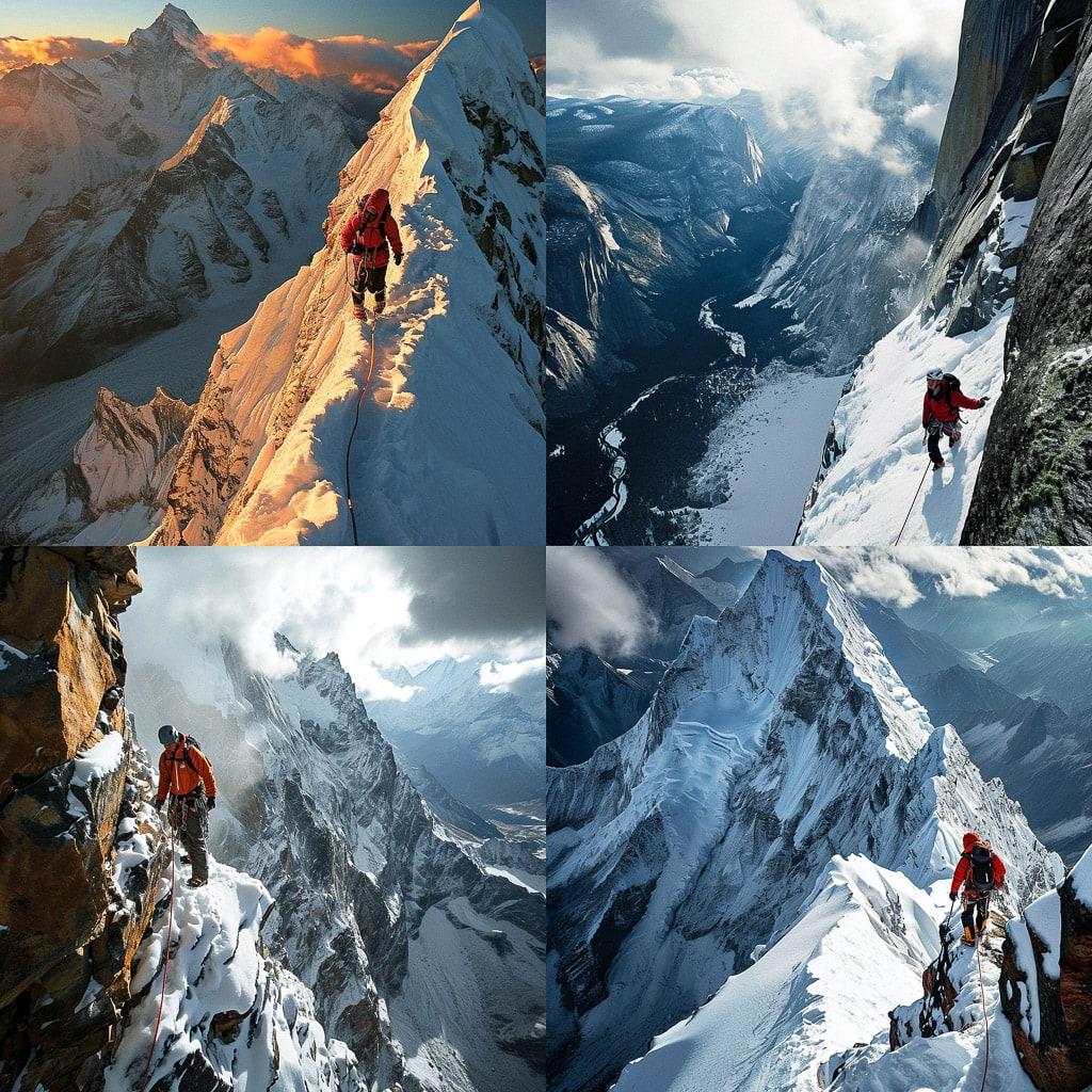 Jimmy Chin style, Midjourney V6, render 1 of 4