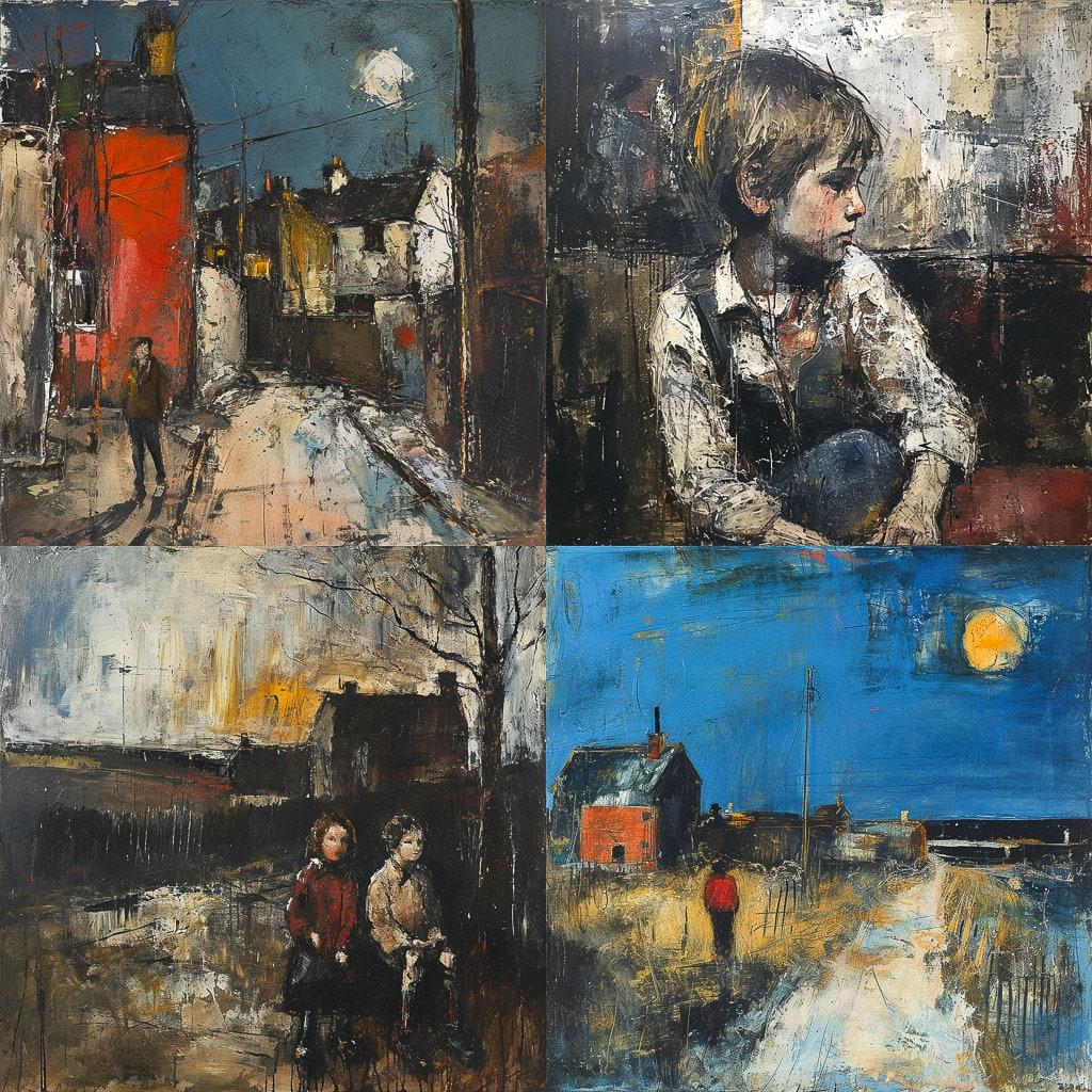 Joan Eardley style, Midjourney V6, render 1 of 4