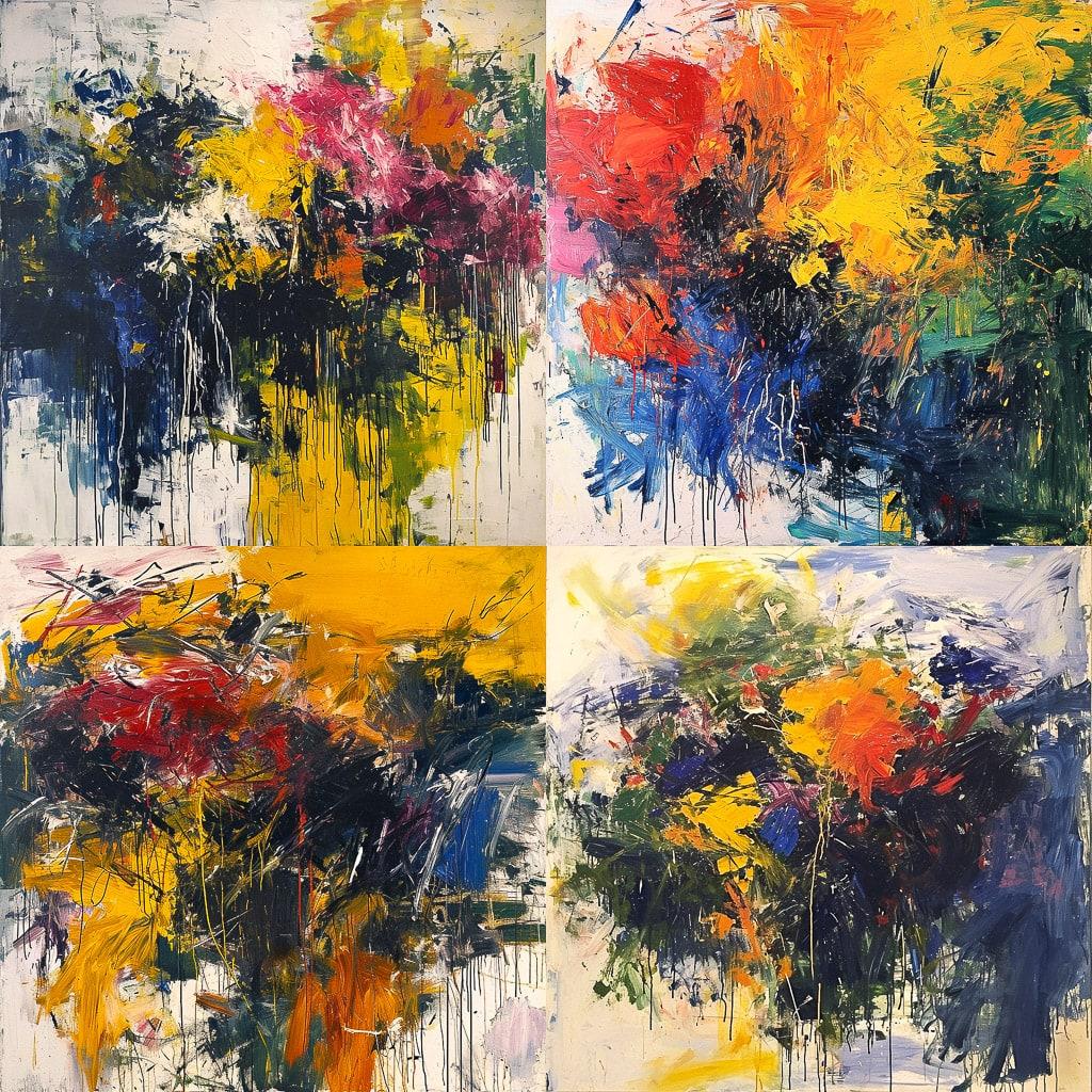 Joan Mitchell style, Midjourney V6, render 1 of 4