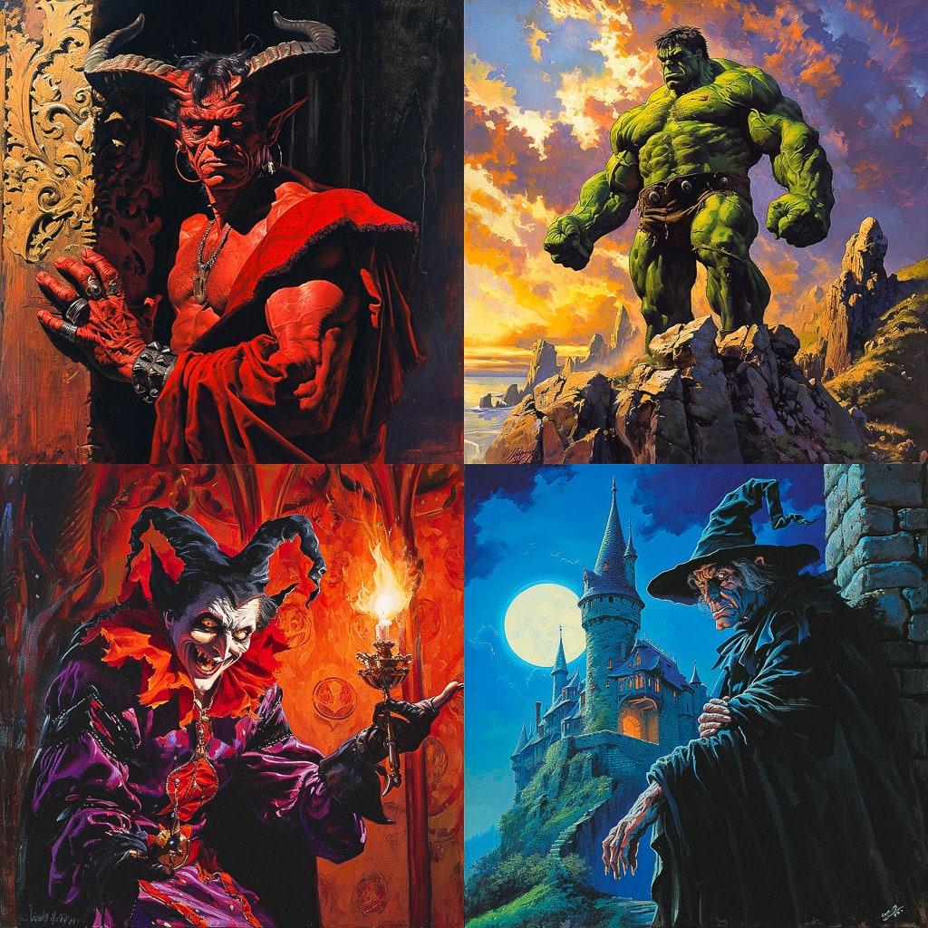 Joe Jusko style, Midjourney V6, render 1 of 4