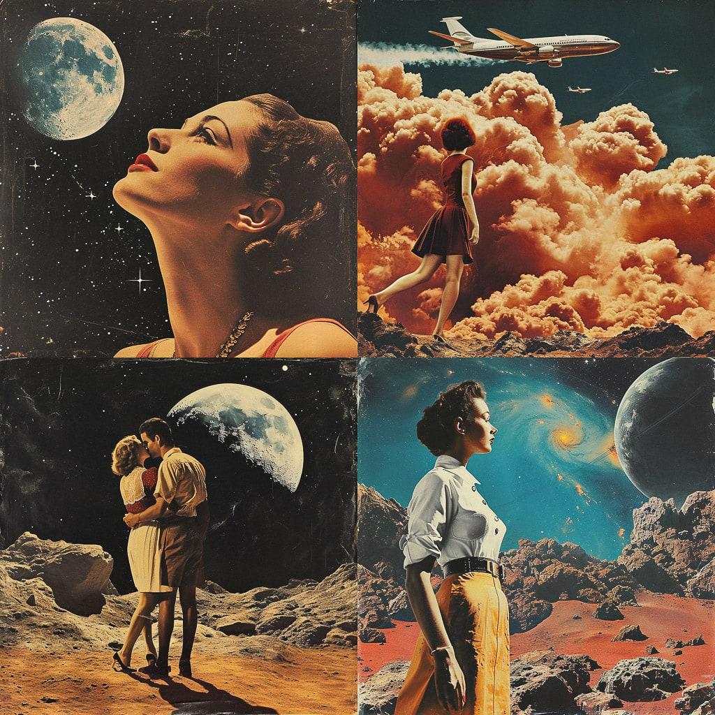 Joe Webb style, Midjourney V6, render 1 of 4