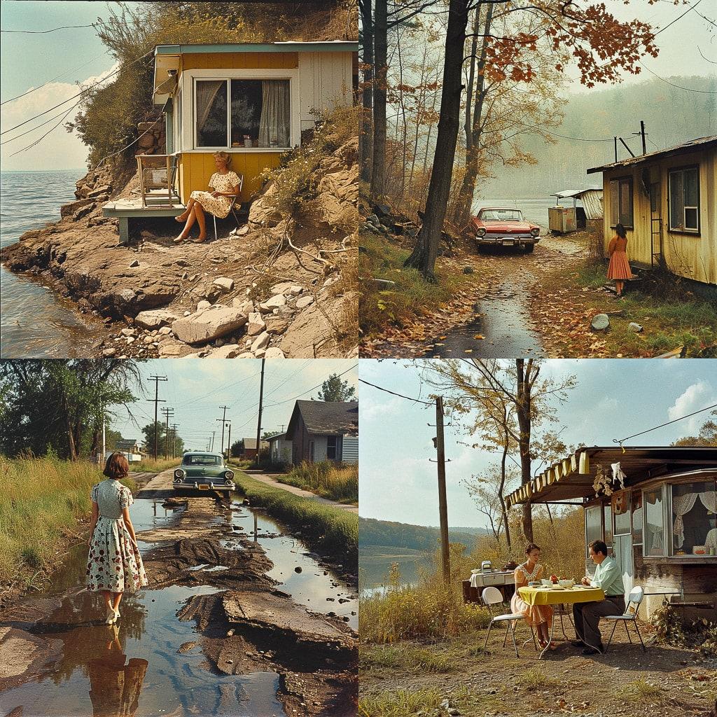 Joel Sternfeld style, Midjourney V6, render 1 of 4