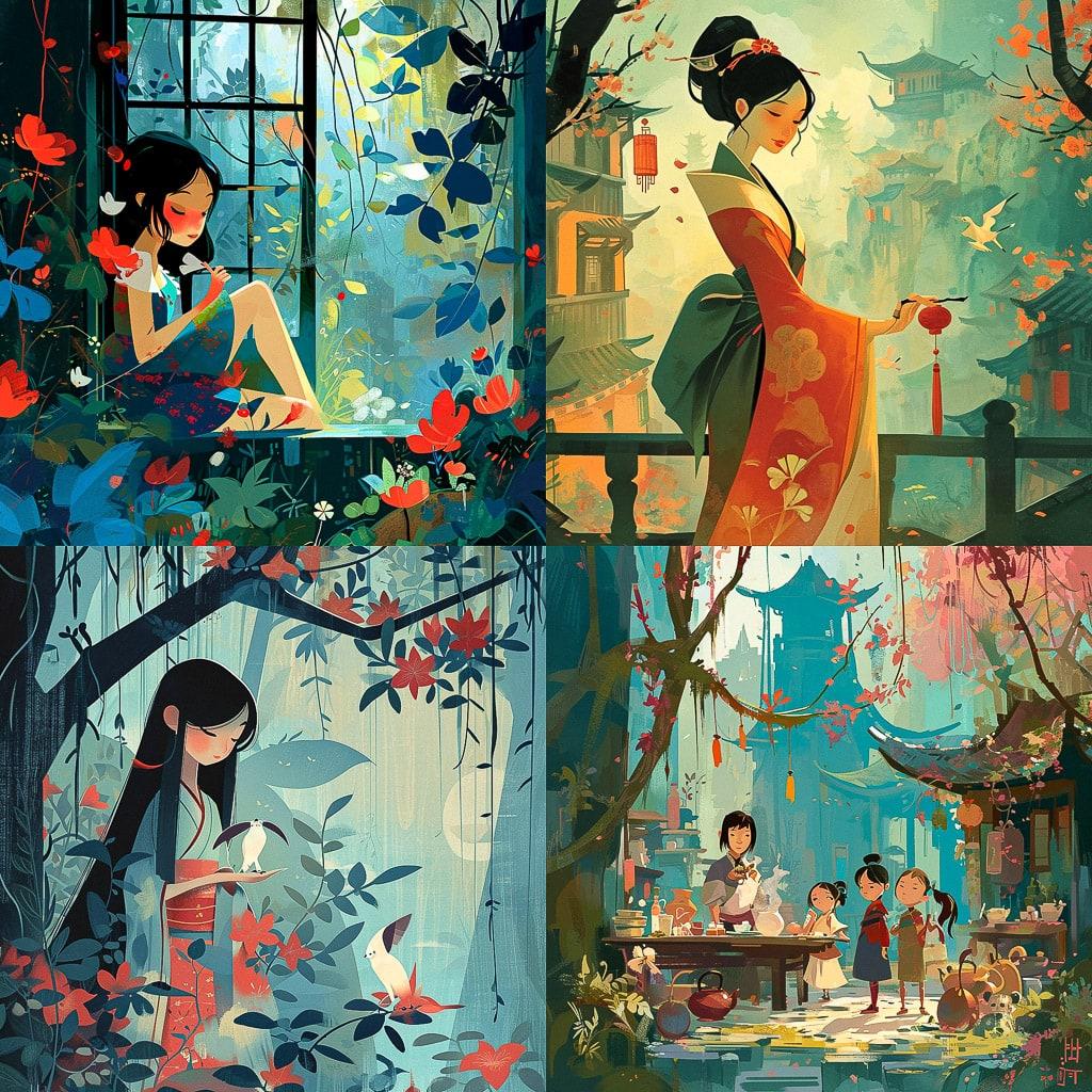 Joey Chou style, Midjourney V6, render 1 of 4