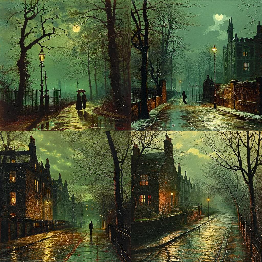 John Atkinson Grimshaw style, Midjourney V6, render 1 of 4