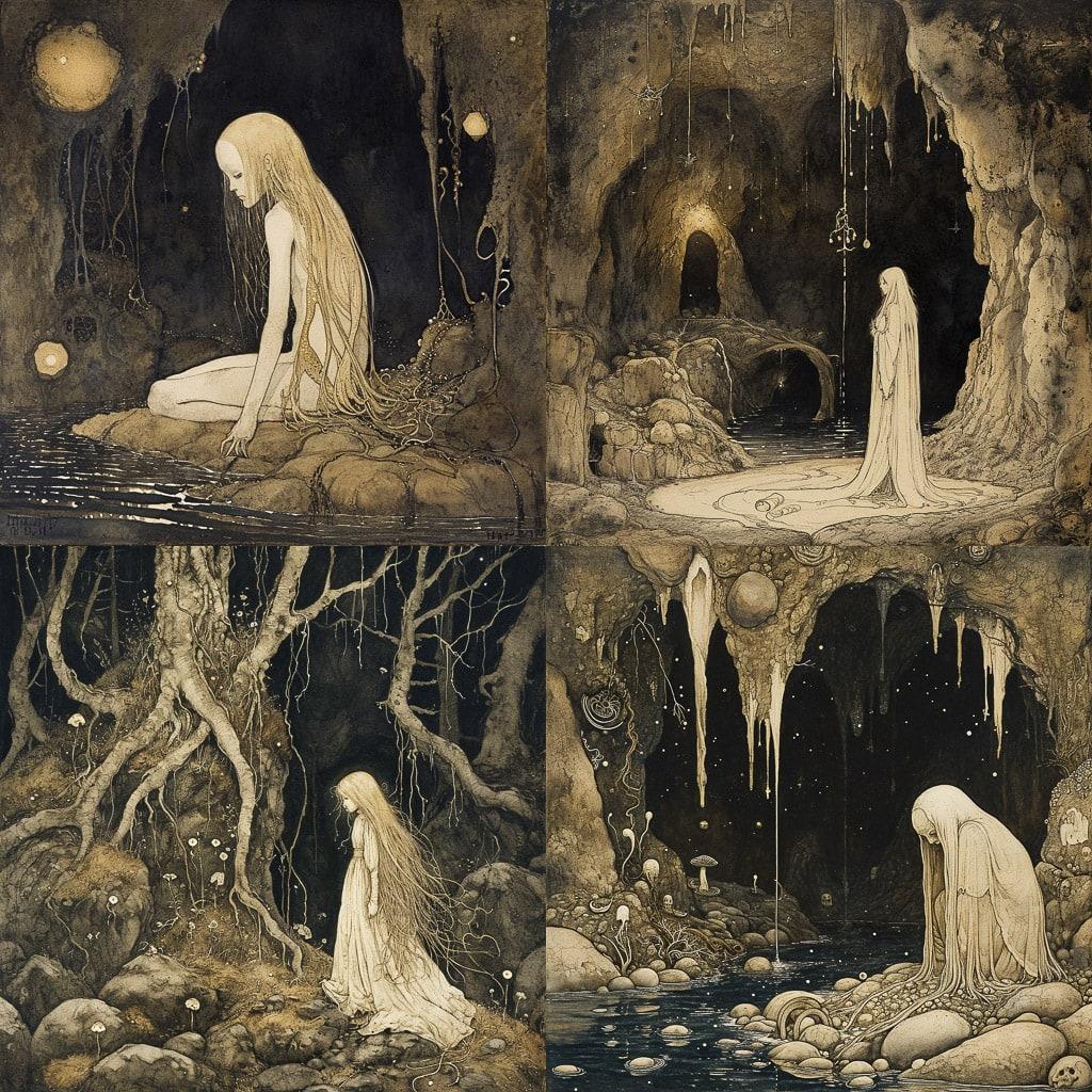 John Bauer style, Midjourney V6, render 1 of 4