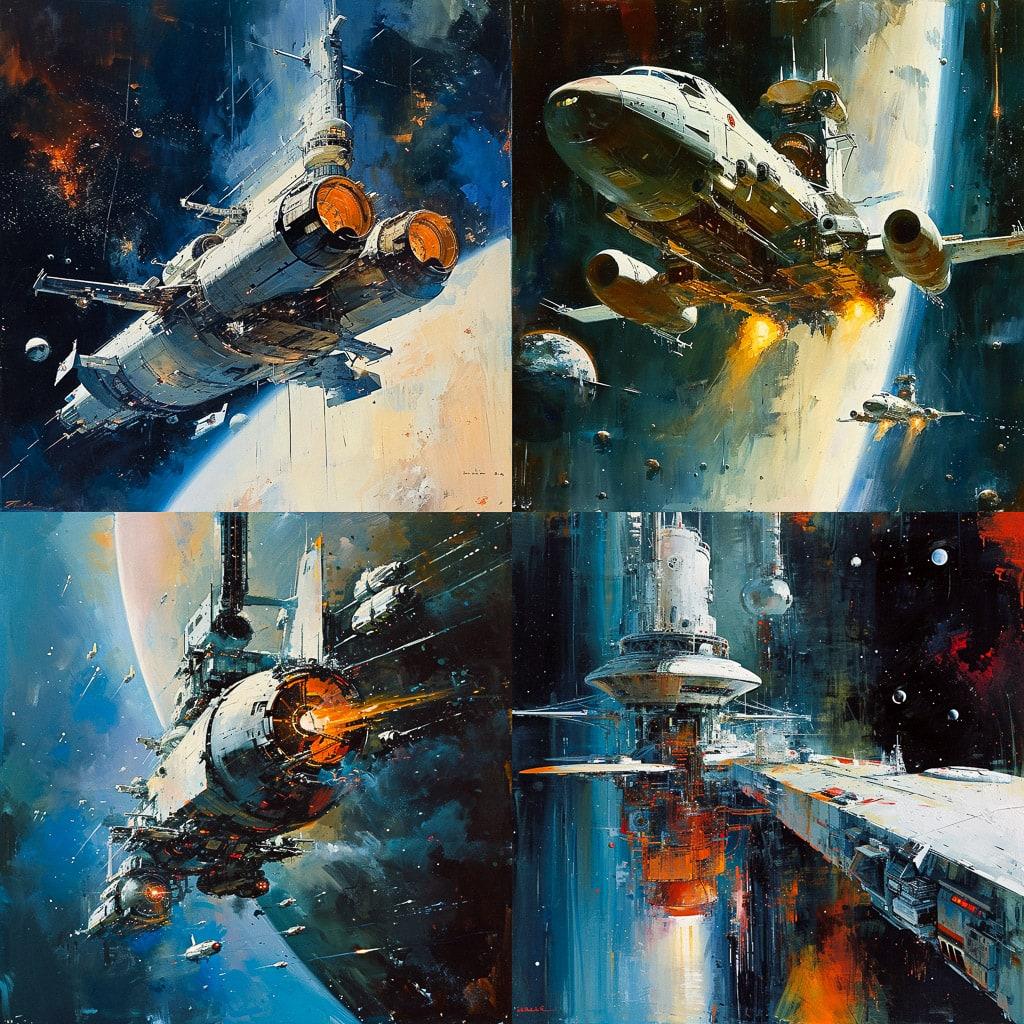 John Berkey style, Midjourney V6, render 1 of 4