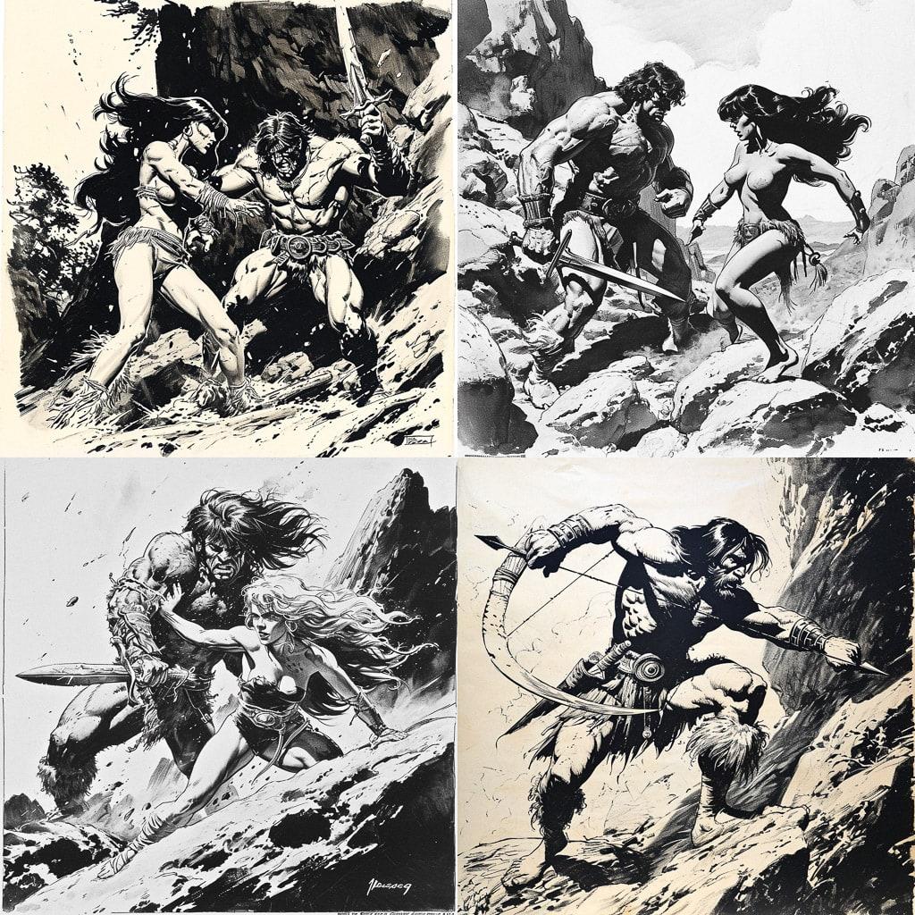 John Buscema style, Midjourney V6, render 1 of 4
