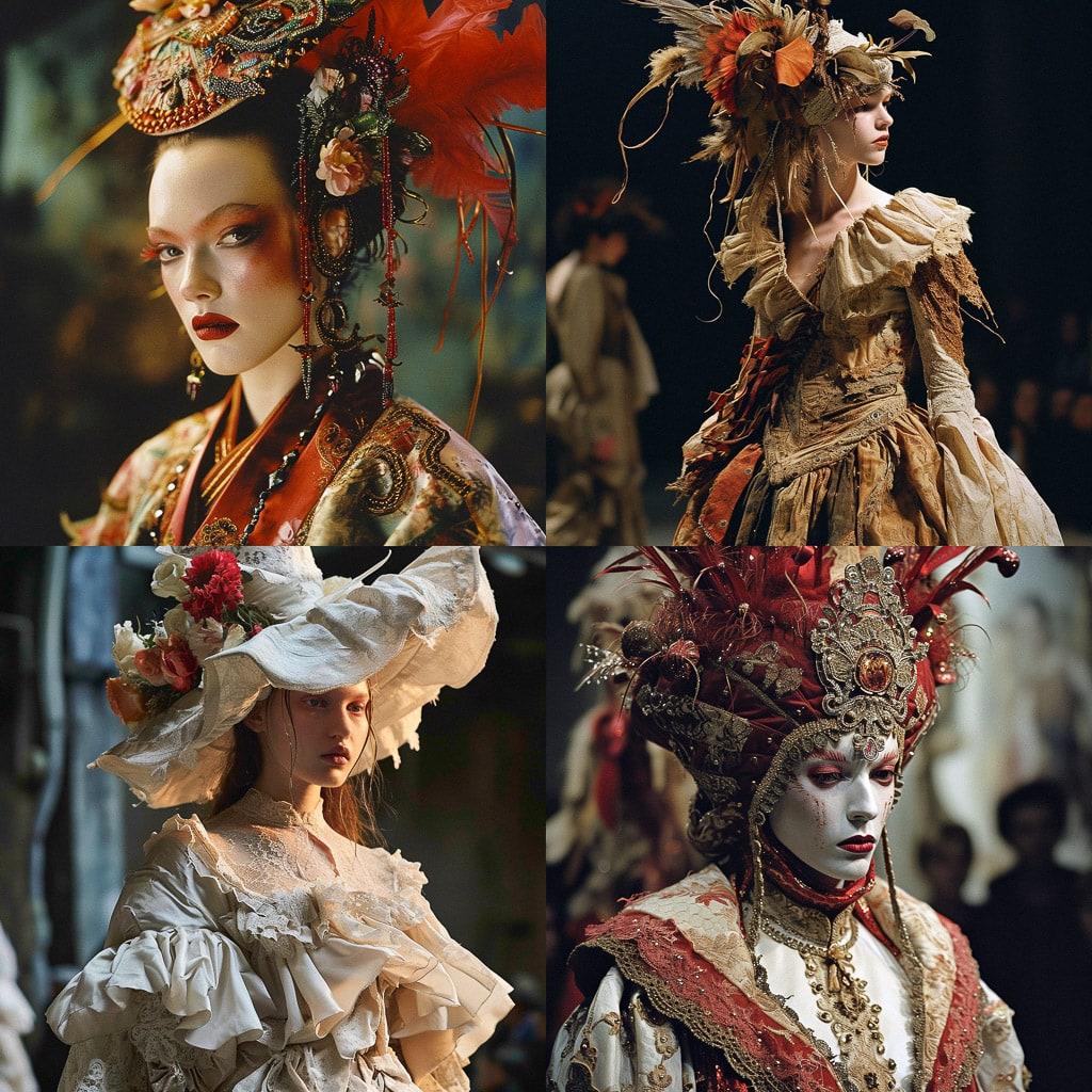 John Galliano style, Midjourney V6, render 1 of 4