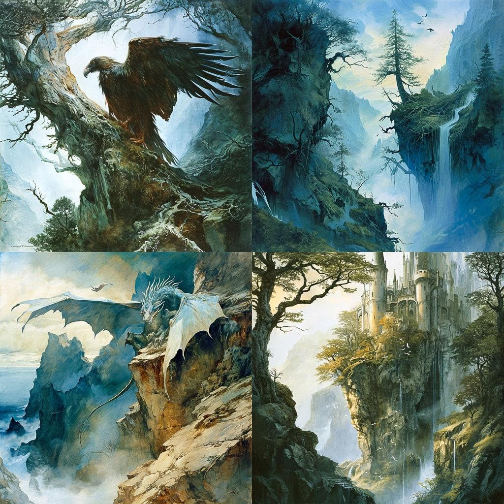 John Howe style, Midjourney V6, render 1 of 4