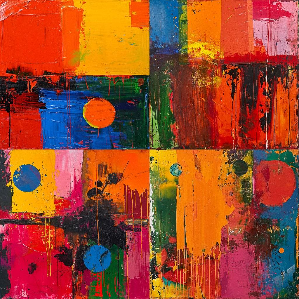 John Hoyland style, Midjourney V6, render 1 of 4